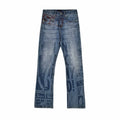 Custom Men's Blue Slim Laser Printing Jeans