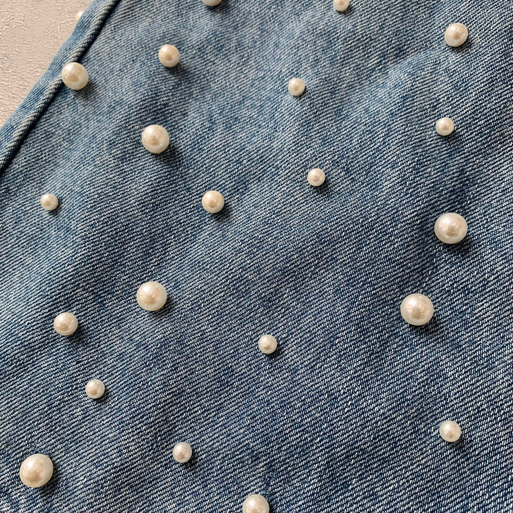 Custom Men's Blue Pearl Y2K Baggy Straight Leg Jeans