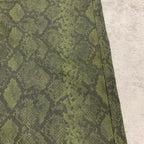 Custom Men's Straight Green Snake Jeans Shorts With Digital Printing