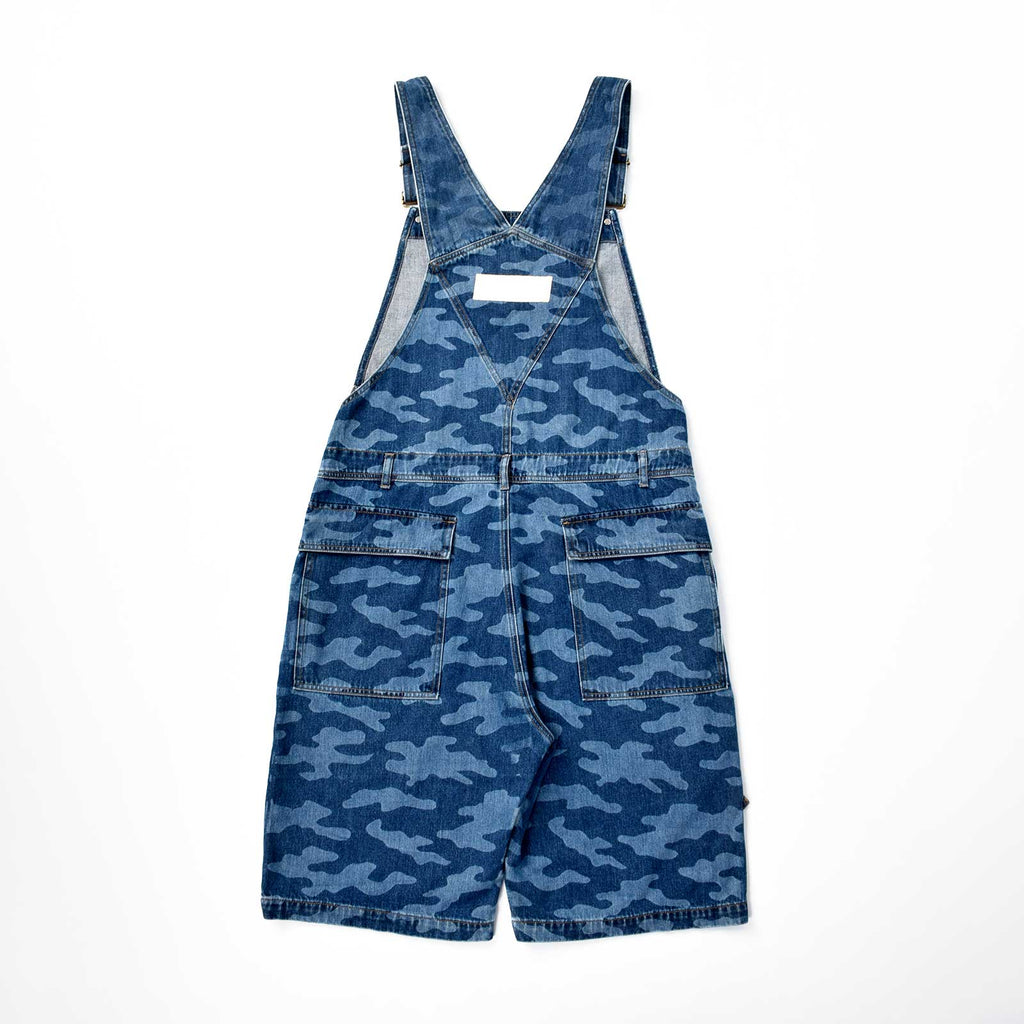 Custom Blue Jeans Overalls Jumpsuits With Camo Laser Printing
