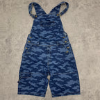 Custom Blue Jeans Overalls Jumpsuits With Camo Laser Printing