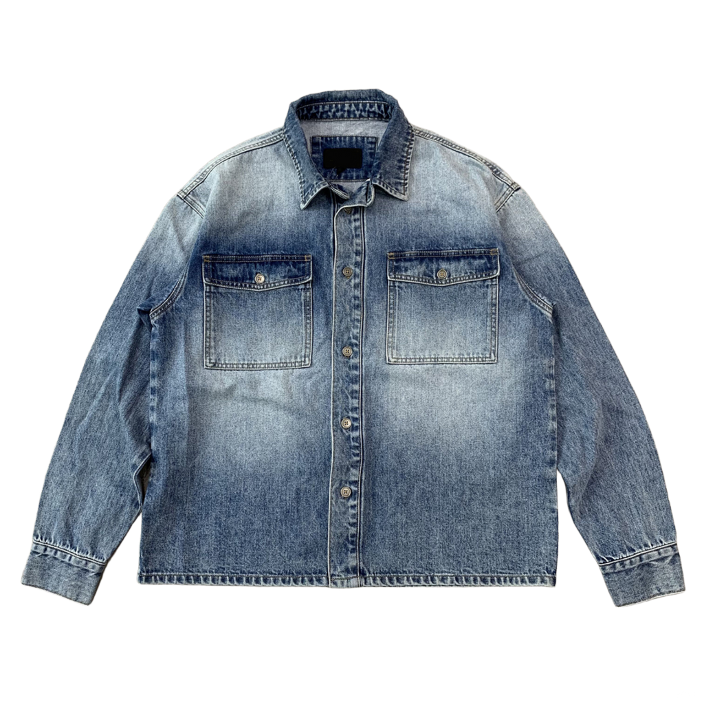Custom Men's Blue Oversized Selvedge Denim Jacket
