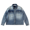 Custom Men's Blue Oversized Selvedge Denim Jacket