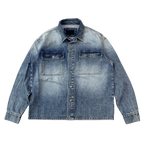 Custom Men's Blue Oversized Selvedge Denim Jacket