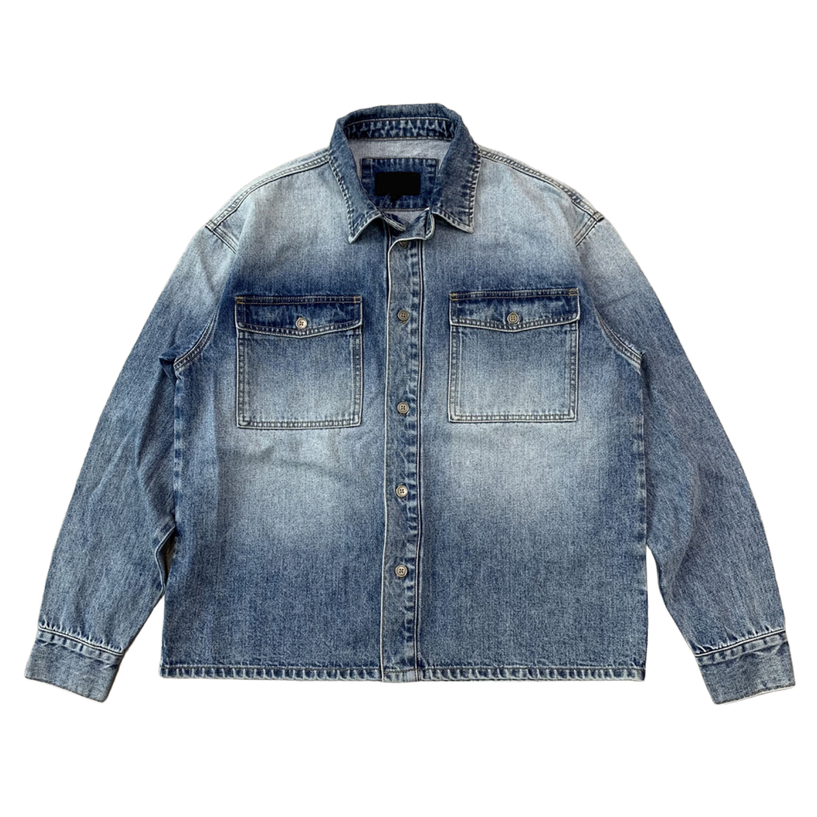 Custom Men's Blue Oversized Selvedge Denim Jacket