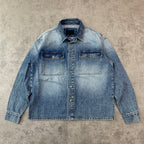 Custom Men's Blue Oversized Selvedge Denim Jacket