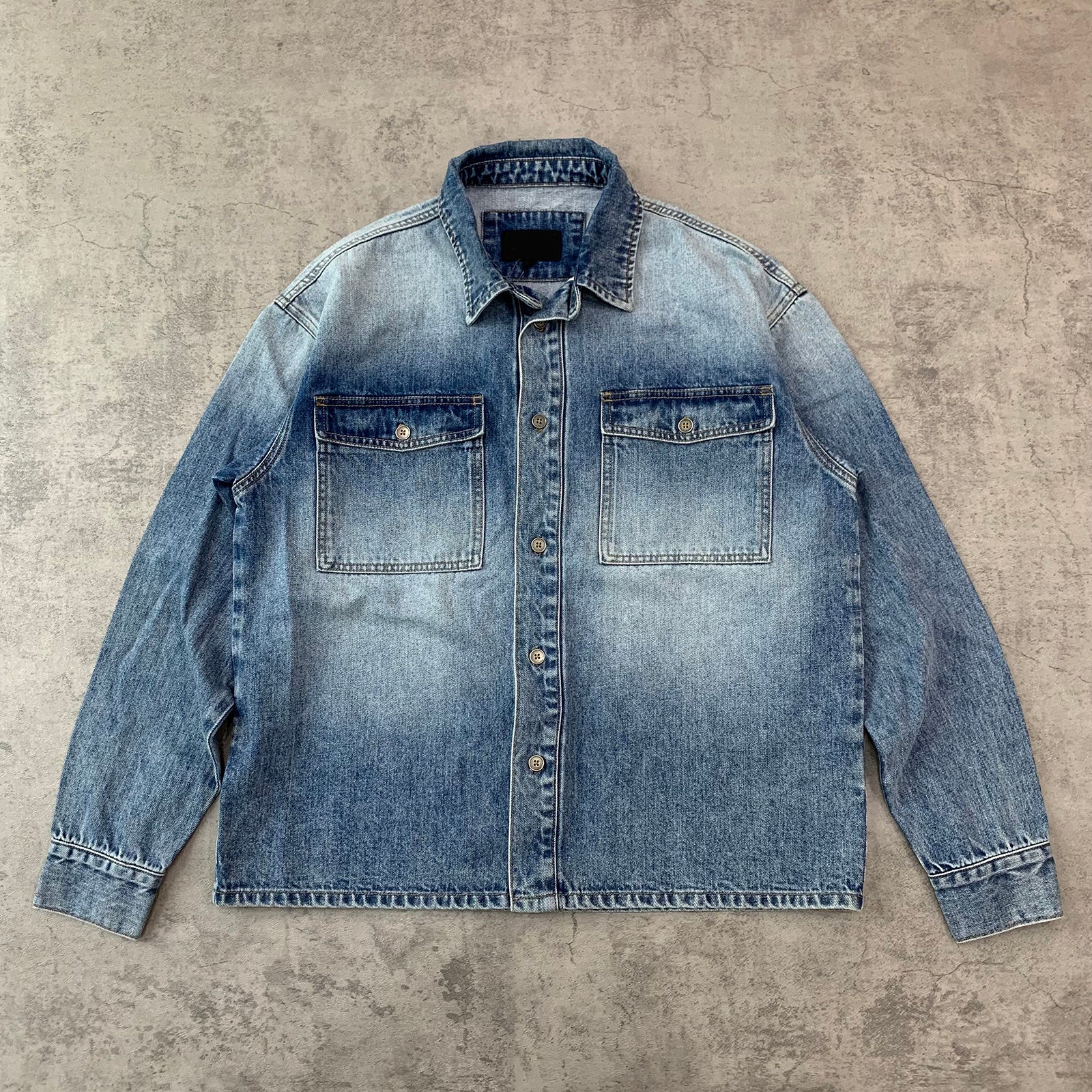 Custom Men's Blue Oversized Selvedge Denim Jacket