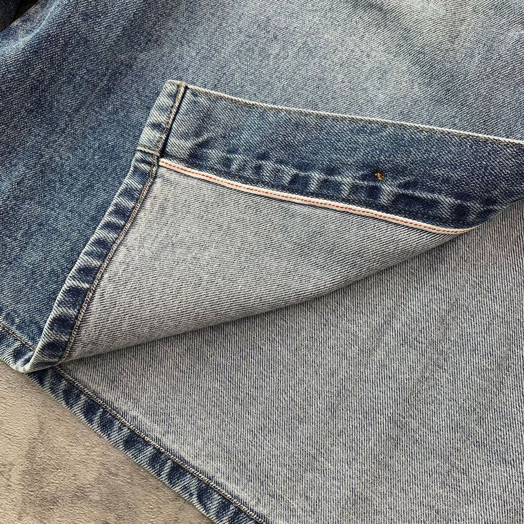 Custom Men's Blue Oversized Selvedge Denim Jacket