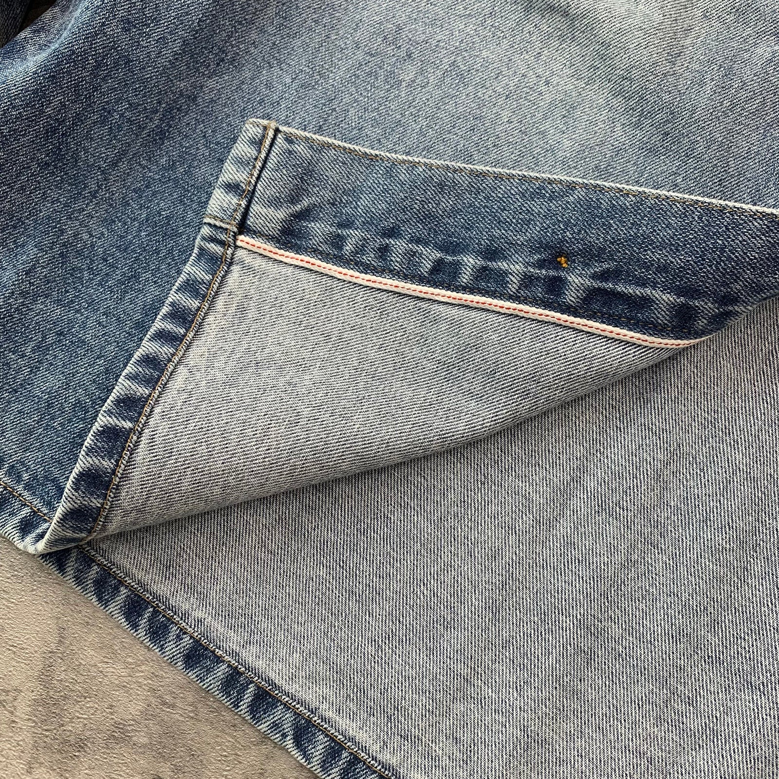 Custom Men's Blue Oversized Selvedge Denim Jacket