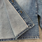 Custom Men's Blue Oversized Selvedge Denim Jacket