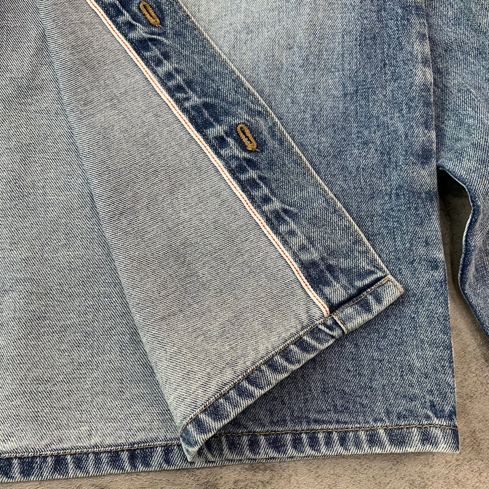 Custom Men's Blue Oversized Selvedge Denim Jacket