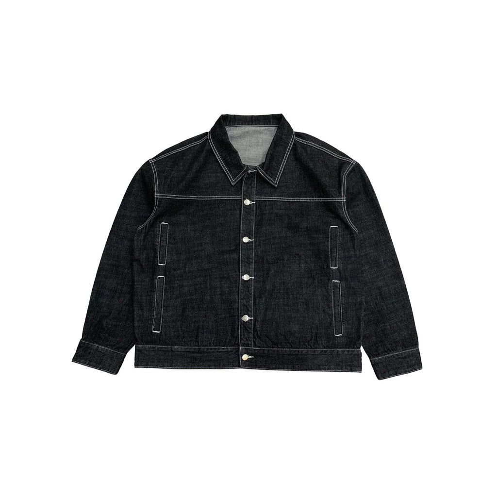 Custom Men's Black Oversized Selvedge Denim Jacket