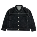 Custom Men's Black Oversized Selvedge Denim Jacket