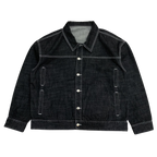 Custom Men's Black Oversized Selvedge Denim Jacket