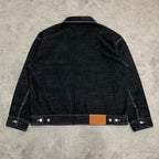 Custom Men's Black Oversized Selvedge Denim Jacket
