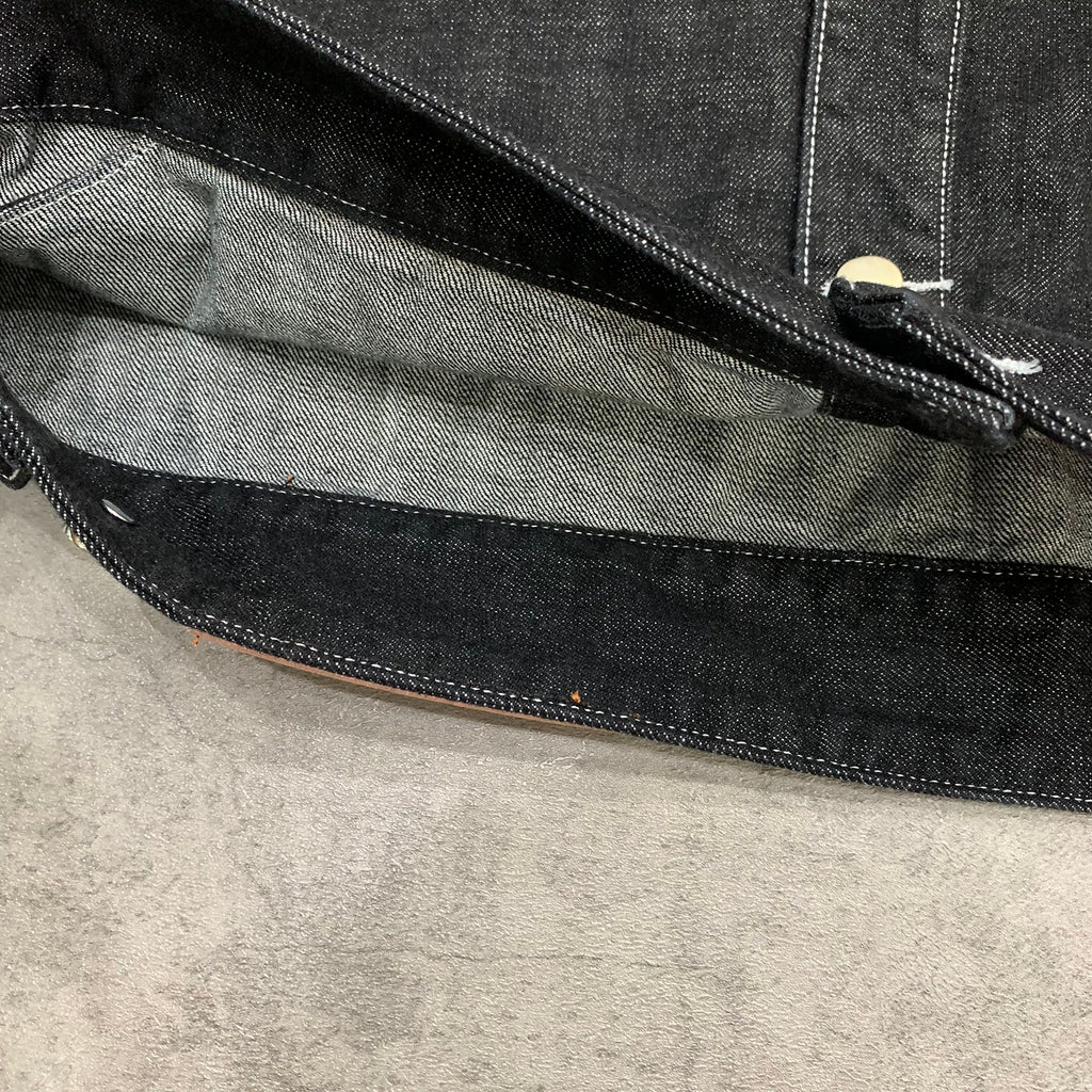 Custom Men's Black Oversized Selvedge Denim Jacket
