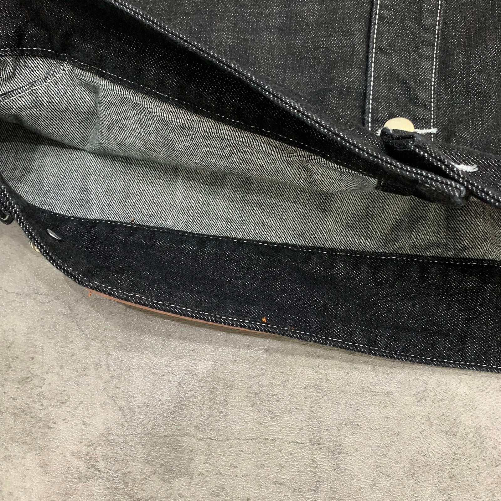 Custom Men's Black Oversized Selvedge Denim Jacket