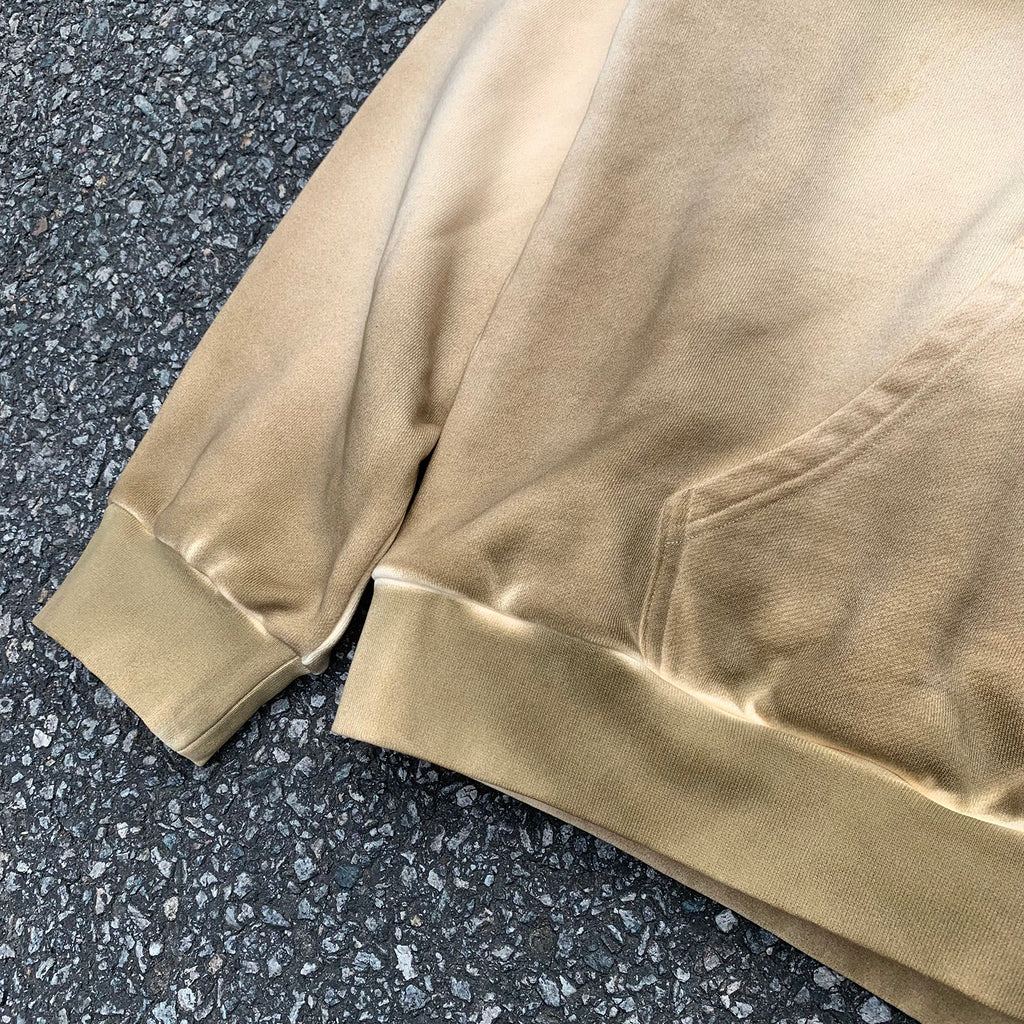 Hoodie men brown oversized heavyweight sun faded vintage washed