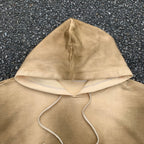 Hoodie men brown oversized heavyweight sun faded vintage washed