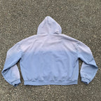 Custom Cropped Boxy Oversize Hoodie Sun Faded Vintage Washed