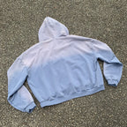 Custom Cropped Boxy Oversize Hoodie Sun Faded Vintage Washed