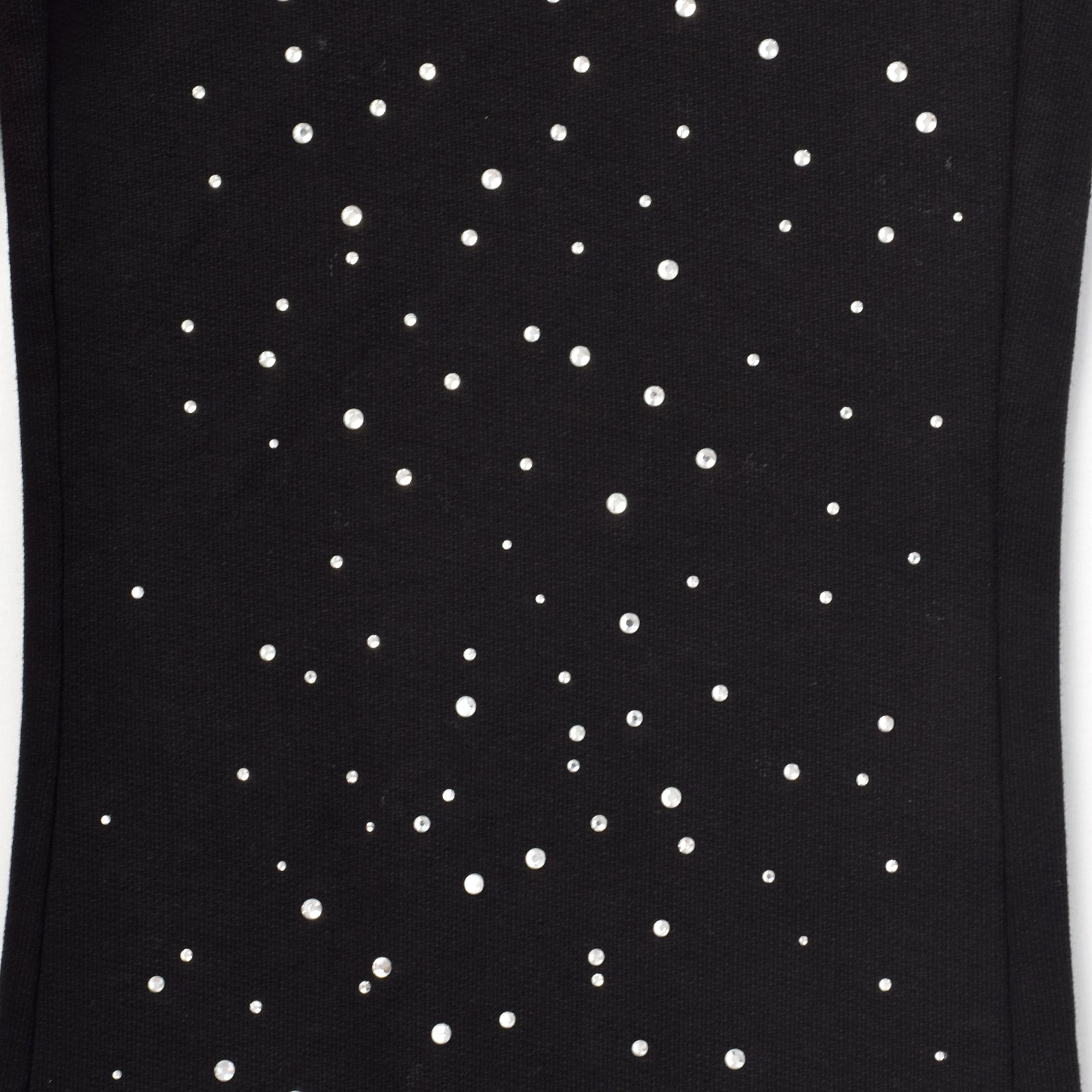 Custom Men's Black Flared Raw Hem Sweatpants With Over All Rhinestone
