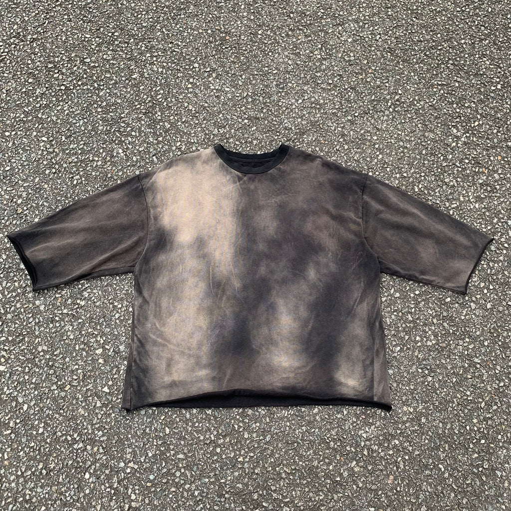 Custom Men's Black Boxy Oversized Vintage Washed Sun Faded T-Shirts