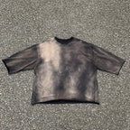 Custom Men's Black Boxy Oversized Vintage Washed Sun Faded T-Shirts