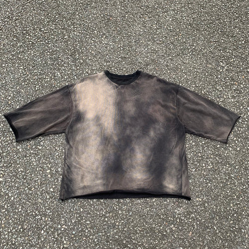 Custom Men's Black Boxy Oversized Vintage Washed Sun Faded T-Shirts