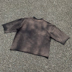 Custom Men's Black Boxy Oversized Vintage Washed Sun Faded T-Shirts