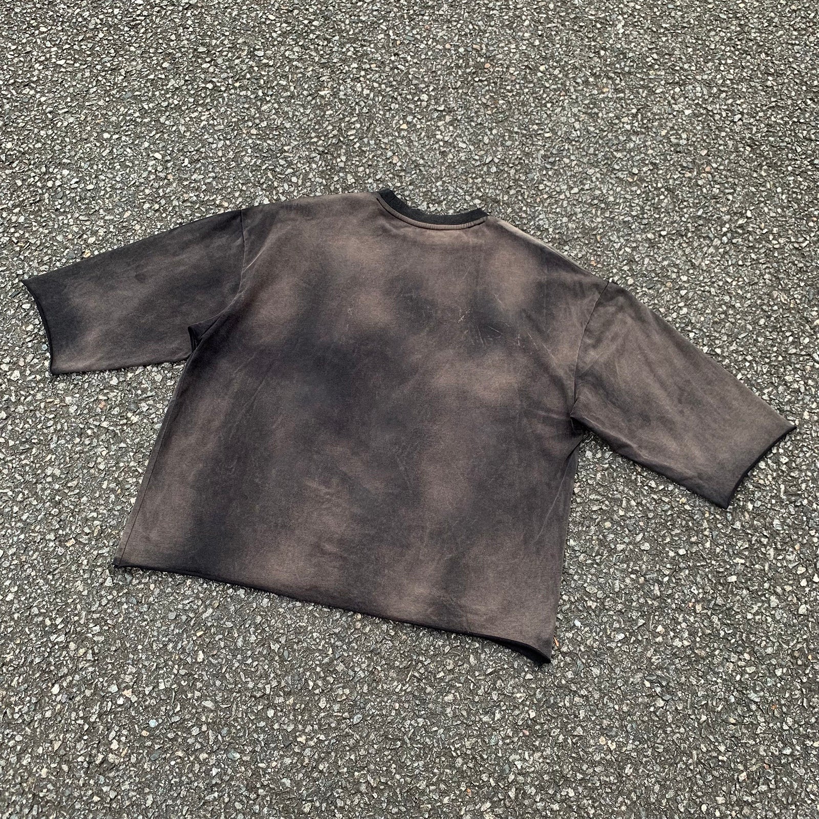 Custom Men's Black Boxy Oversized Vintage Washed Sun Faded T-Shirts
