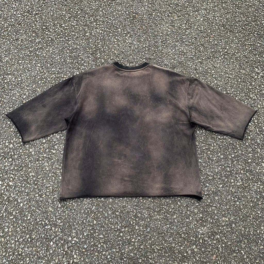 Custom Men's Black Boxy Oversized Vintage Washed Sun Faded T-Shirts
