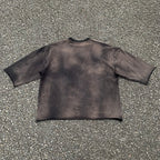Custom Men's Black Boxy Oversized Vintage Washed Sun Faded T-Shirts