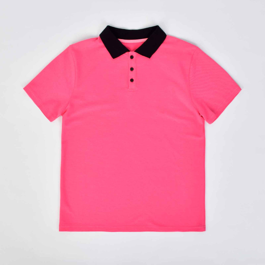 Custom Unisex Polo Shirts With Pink Color