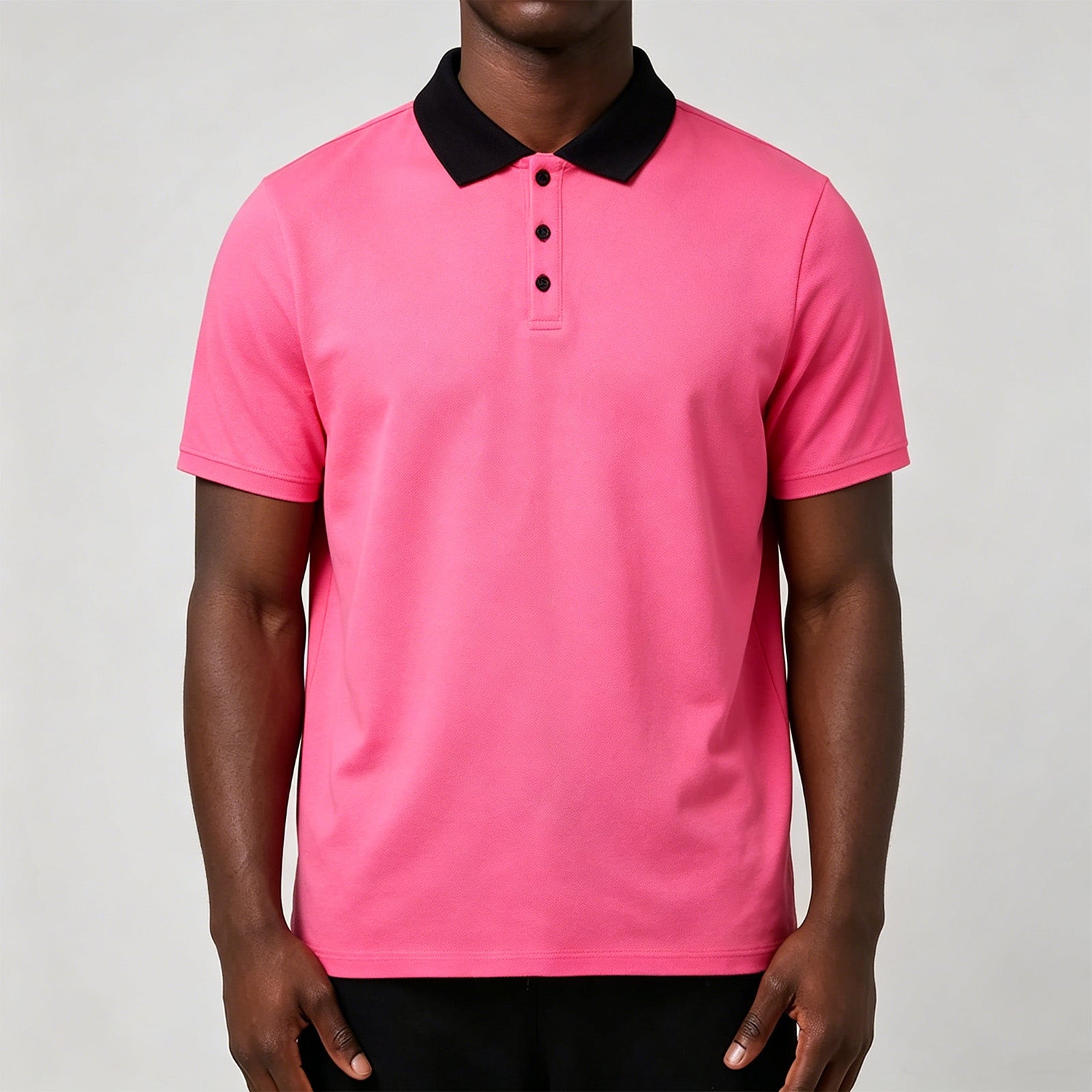 Custom Unisex Polo Shirts With Pink Color