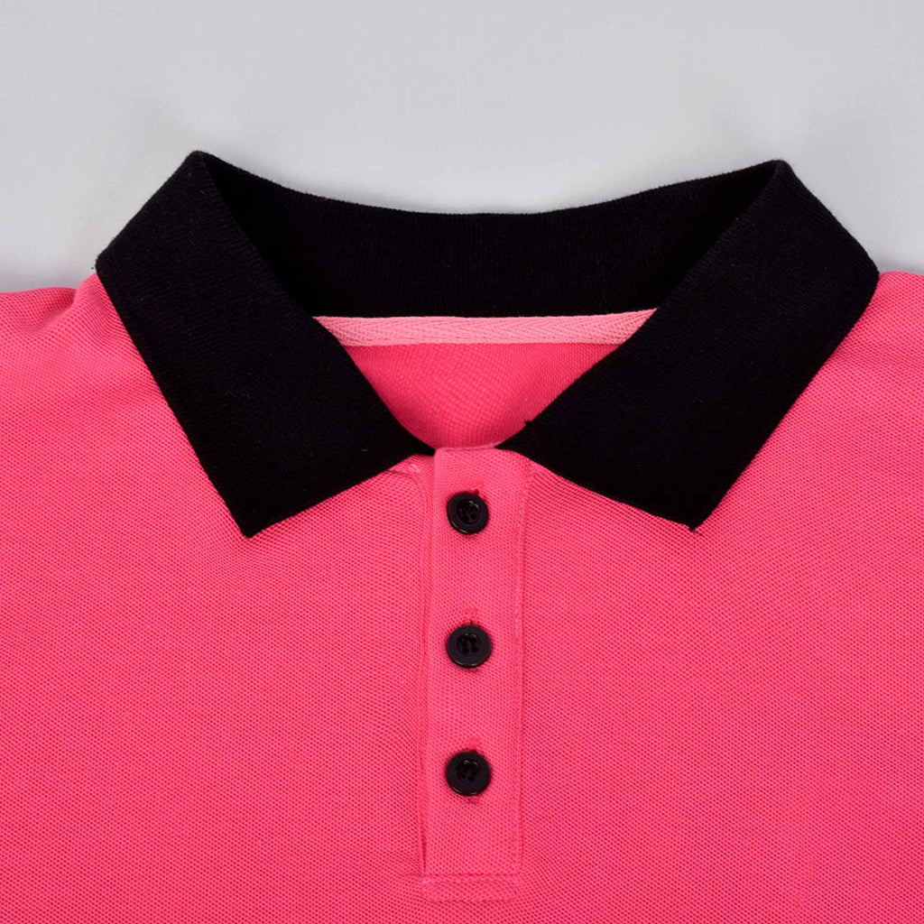 Custom Unisex Polo Shirts With Pink Color
