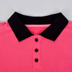 Custom Unisex Polo Shirts With Pink Color
