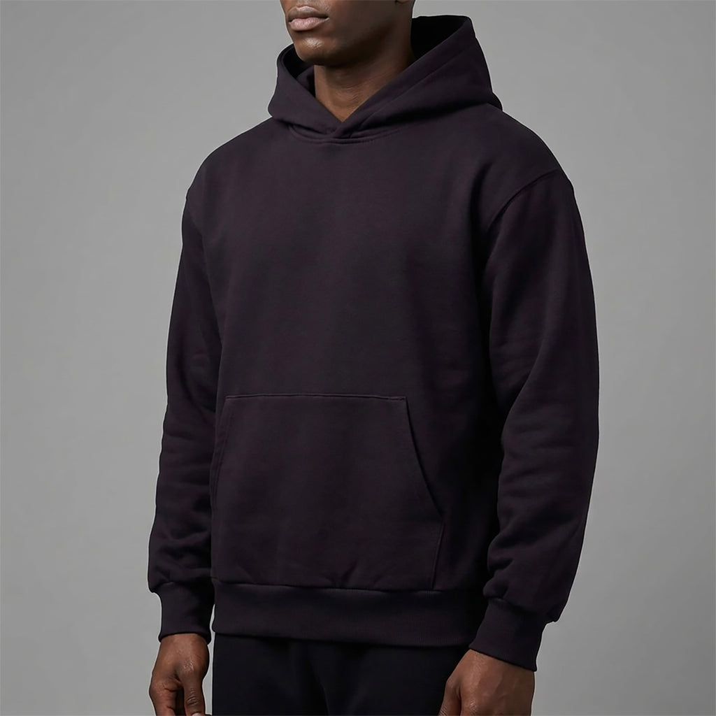 Custom Unisex Oversize Plain Black Hoodie