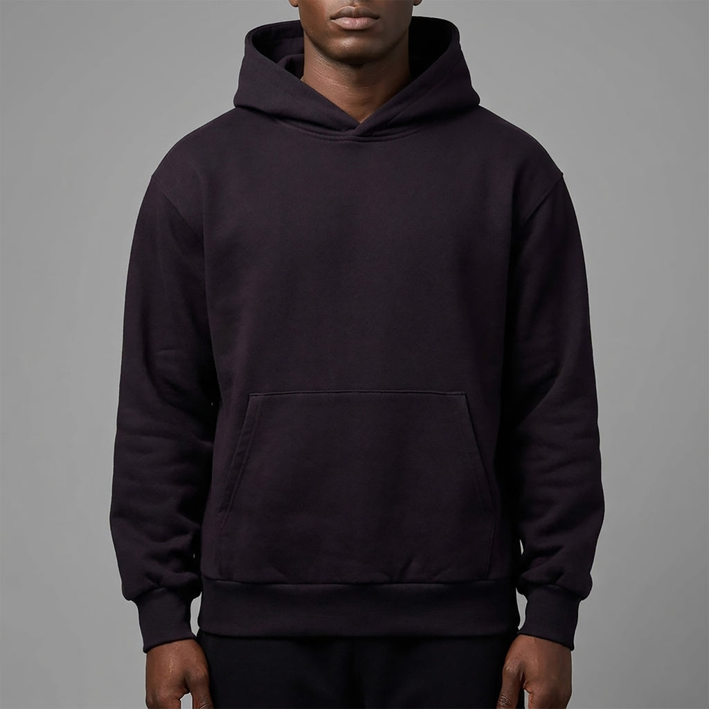 Custom Unisex Oversize Plain Black Hoodie
