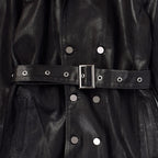 Custom Unisex Long Denim Jacket Coat With Waxed Printing