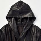 Custom Unisex Long Denim Jacket Coat With Waxed Printing