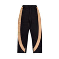 Custom Stripe Straight Leg Baggy Jogger Track Pants With Zippers