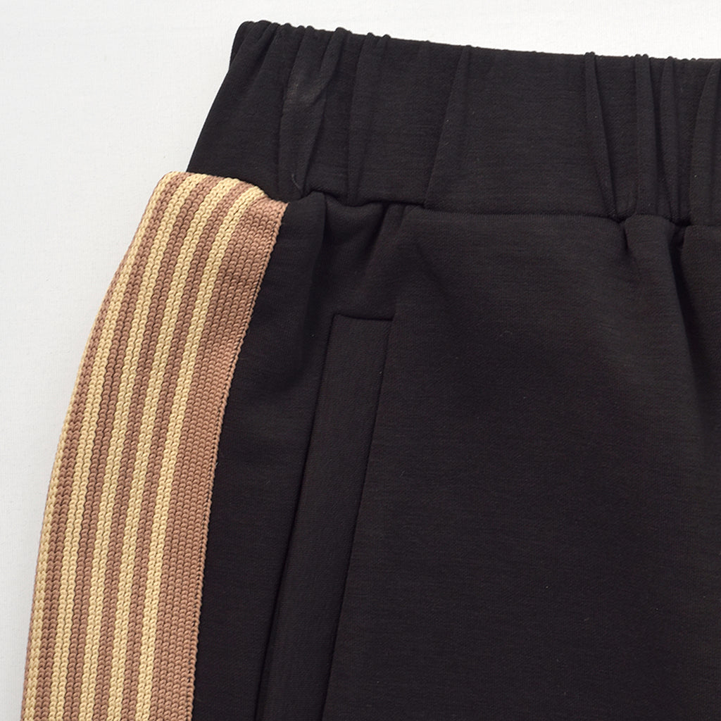 Custom Stripe Straight Leg Baggy Jogger Track Pants With Zippers
