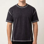 Custom Vintage Washed Contrast Stitch Cropped T-Shirts