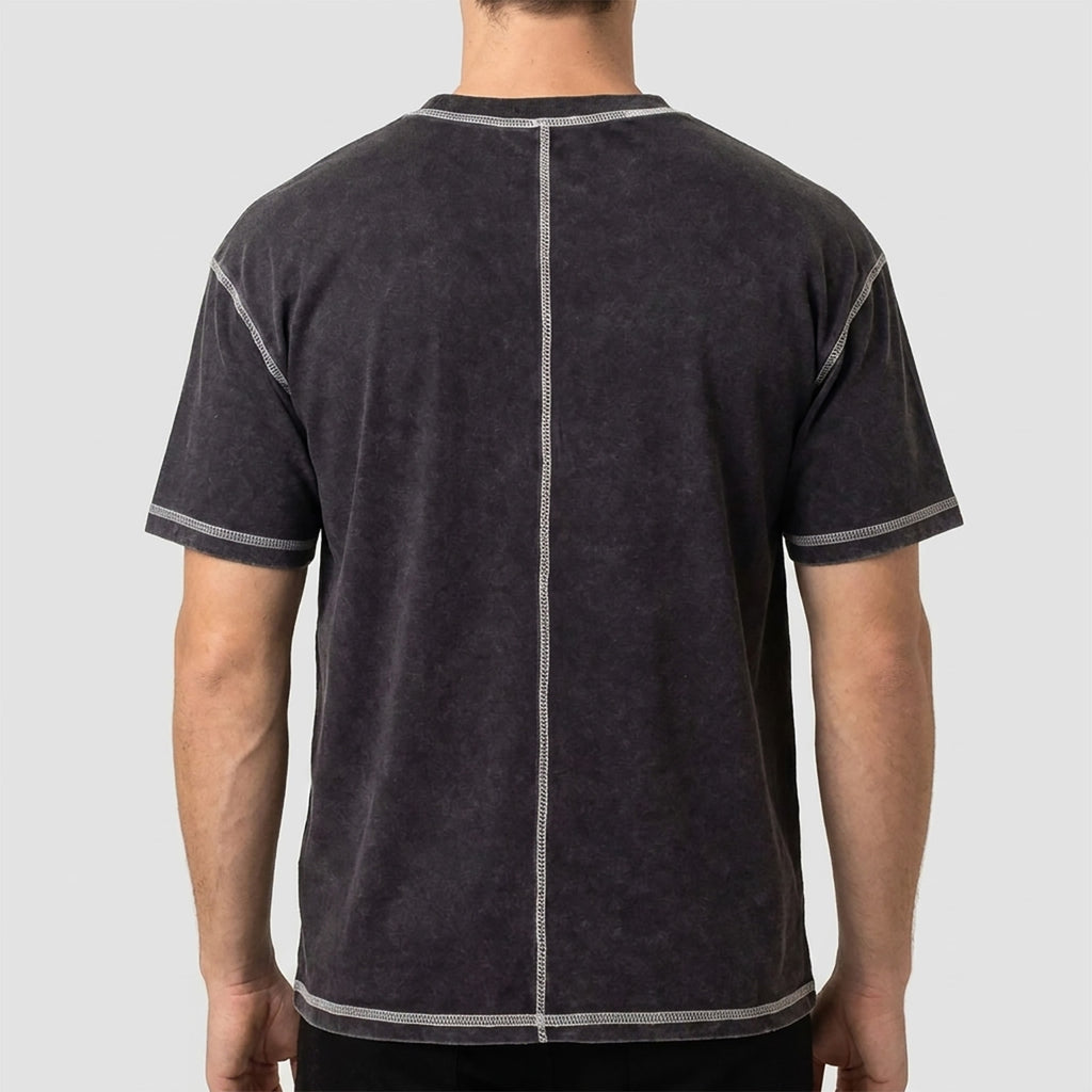 Custom Vintage Washed Contrast Stitch Cropped T-Shirts