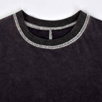 Custom Vintage Washed Contrast Stitch Cropped T-Shirts