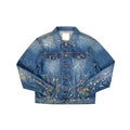 Custom Unisex Denim Jacket With Paint Splatters