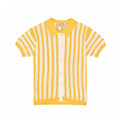 Custom Knit Cardigan Stripe Sweater Polo Shirt