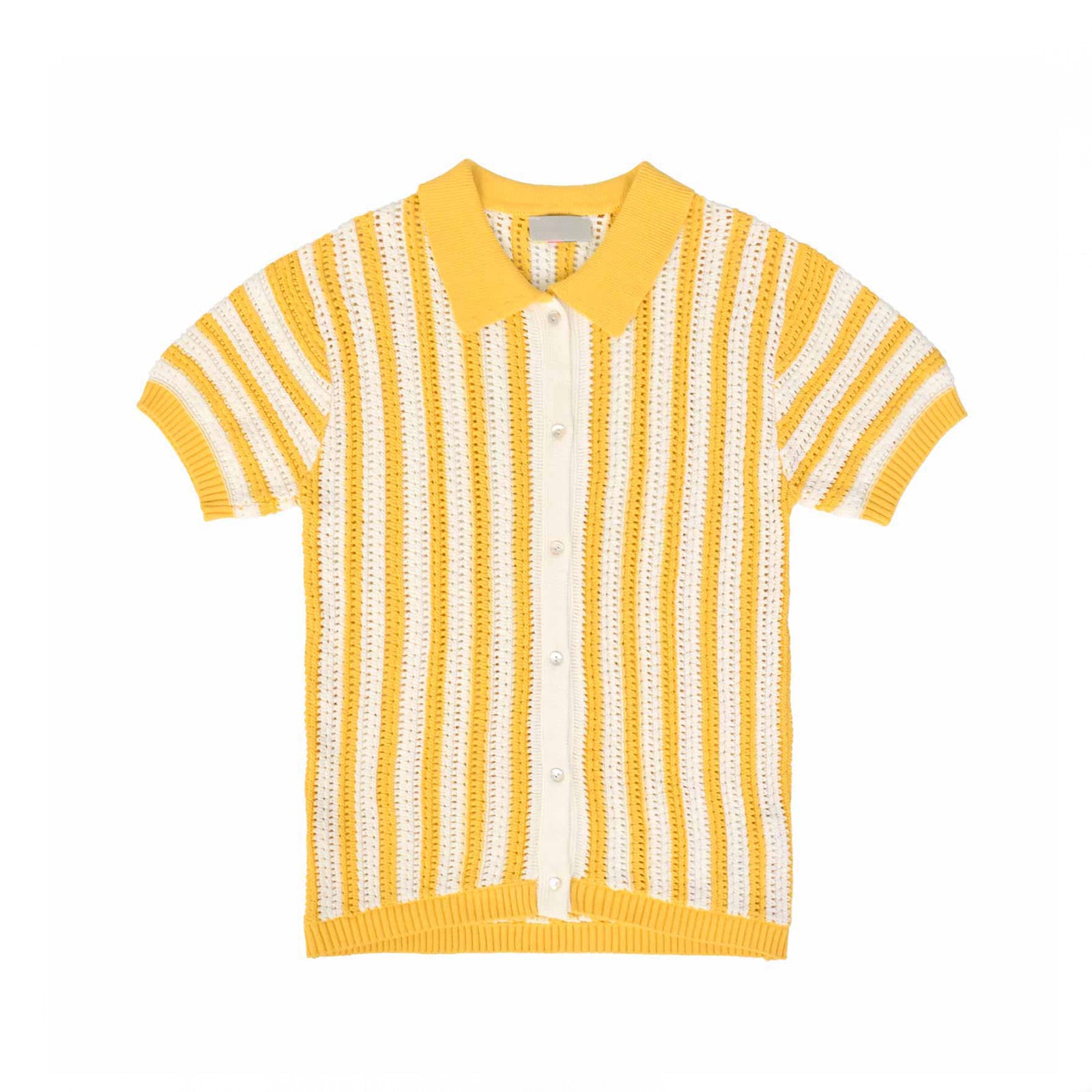 Custom Knit Cardigan Stripe Sweater Polo Shirt
