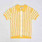 Custom Knit Cardigan Stripe Sweater Polo Shirt